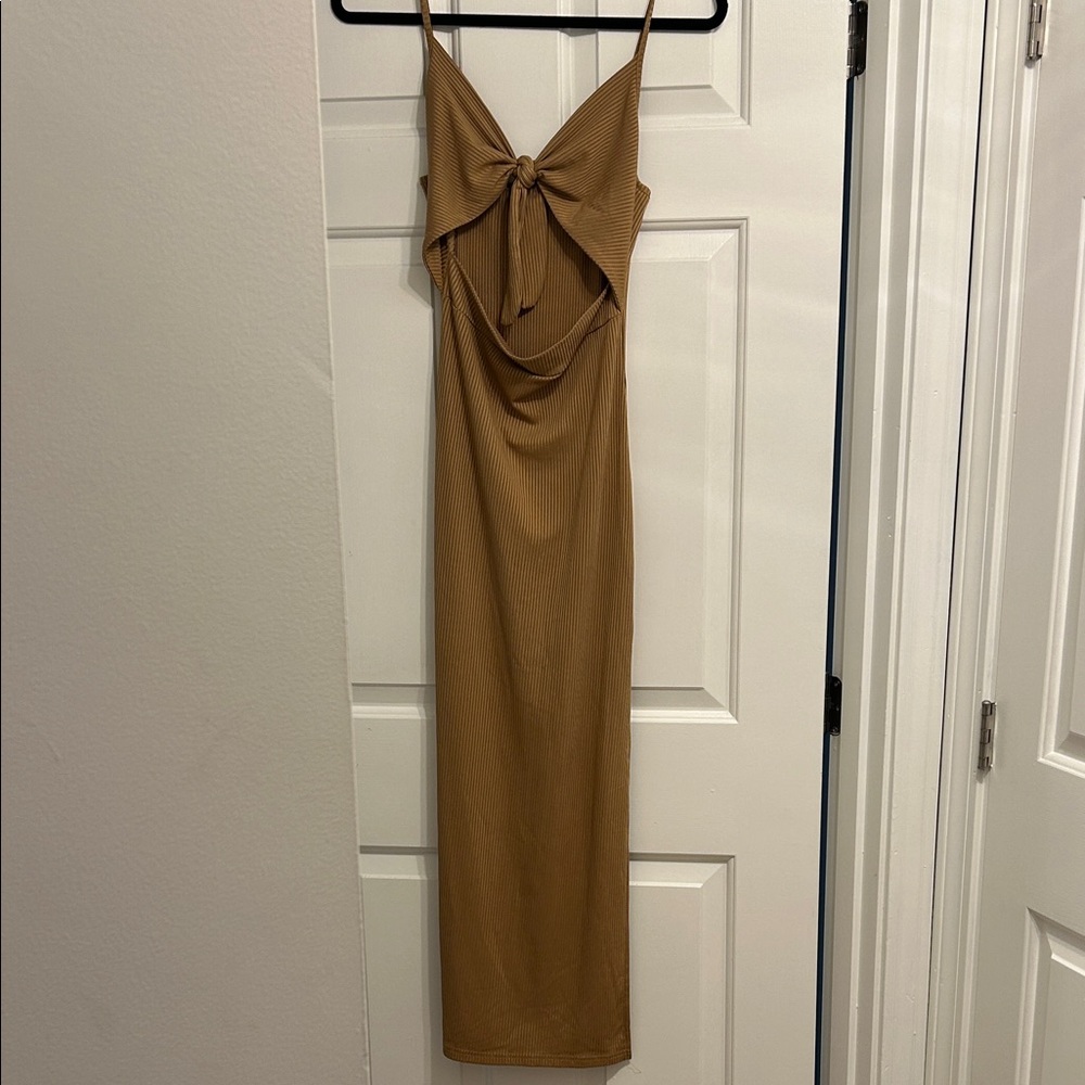 Elegant Tan Women's Dress